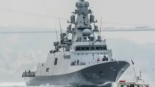 Turkish Navy I-Class Frigate TCG ISTANBUL transits Istanbul strait towards Black Sea - Mar 02, 2024