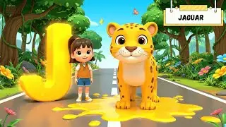 ABC Wild Animals Phonics Song | Learn Alphabet & Colors with Paint Transformations | UZR Kids
