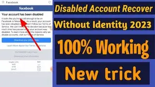 how to recover disabled facebook account without identity 2023 || how to enable disabled fb account