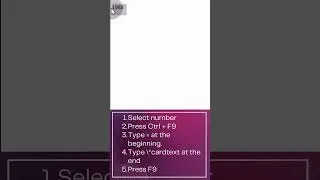 Convert Numbers to Word in MS Word | CSLearningHouse