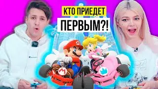 МАРИО НА ДВОИХ ! КТО ПРИЕДЕТ ПЕРВЫМ ?! ВИКА ИЛИ Я ? | MARIO KART 8 DELUXE