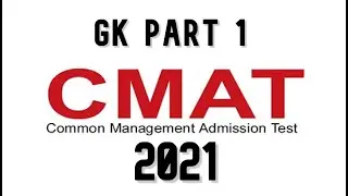 CMAT || IMPORTANT GK QUESTIONS || PART 1 || 2021 || DOT STUDY