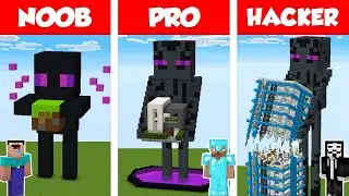 Minecraft NOOB vs PRO vs HACKER: ENDERMAN STATUE #trending #shorts