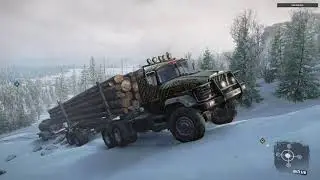 SnowRunner 4k Сложный режим №83 - Кольский полуостров, Имандра - Стратегический запас длинные брёвна
