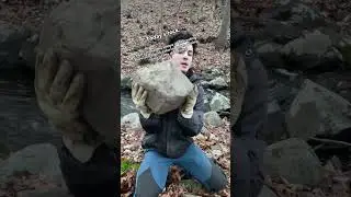 A colorful rock and a tragic break 🪨🔨 #geology #minerals #crystals #youtubeshorts #rock #learning