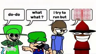 day and night meme but its dnb characters