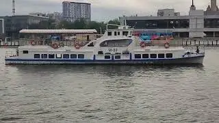 Теплоходы "Москвич" М-88, "Персей" и "Дунай" у Южного речного вокзала в Москве