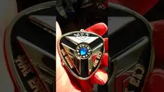 Power Rangers Time Force officer metal badge prop replica GOLD