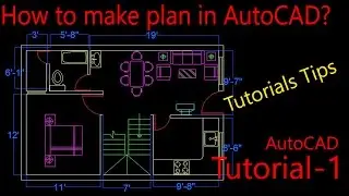 AutoCAD Tutorials Hindi | Plan making in AutoCAD  | Tutorial for Beginners  Hindi | Tutorial - 1