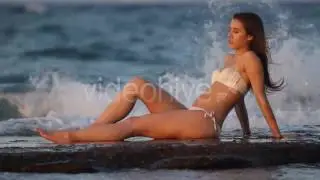 Woman Laying at the Beach  - After Effects template from Videohive