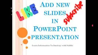 How to add New Slides in our Presentation || Different Types of Slides in presentation