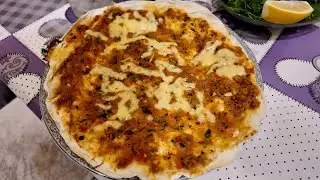 Yemək vloqu - Evdə sürətli və ləzzətli lahmacun hazırladım