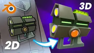 Rick and Morty Double Green Laser Plasma Gun | Blender 3D Modeling Timelapse Tutorial for Beginners