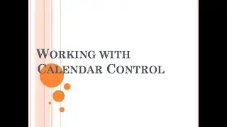 Calendar Control