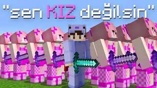 Kızlara Özel Minecraft Sunucusunda SAVAŞ BAŞLATTIM