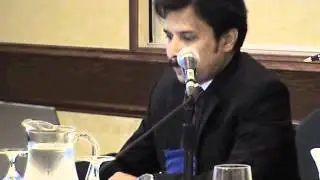 M. Hafiz Rahman presents on the role of medical representatives in rural Bangladesh