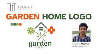 garden home logo Adobe Illustrator tutorial