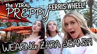 GOING TO THE FAMOUS PREPPY FERRIS WHEEL with ELLIE SOUFI & AYIAH SOUFI ZARA JEANS! 🎡👖🌸✨