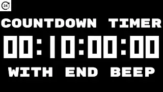10 Minute Countdown Timer with end Beep/Buzzer in 4K