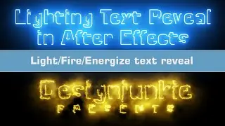 Lighting Text Reveal in After Effects - After Effects Tutorial - 100% Free Plugin SABER