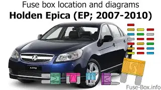 Fuse box location and diagrams: Holden Epica (EP; 2007-2010)