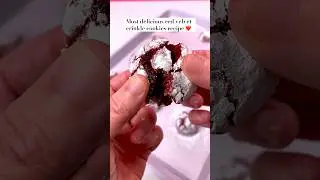 Decadent red velvet crinkle cookies for all the celebrations! ❤️✨ #shortsvideo #desserts