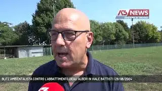 BLITZ AMBIENTALISTA CONTRO L'ABBATTIMENTO DEGLI ALBERI IN VIALE BATTISTI | 28/08/2024