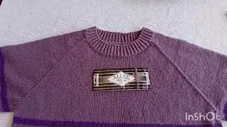 Raglan sweater from top, size 46, 3 hours.