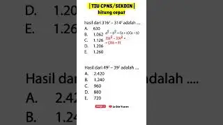 TIU CPNS/SEKDIN - HITUNG CEPAT #cpns #cpns2021 #cpns2024 #cpns_2023 #sekdin #psikotest