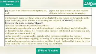 Fath al-Mu`īn Fī Taqrīb Manhaj al-Sālikīn - 85 Fidya Al-Adhaa