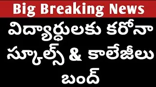 AP schools,Colleges reopen latest update|ap schools reopen date 2021|TS Schools Reopening date 2021