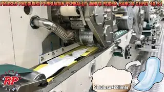 This is the process of making sanitary napkins in a modern factory
