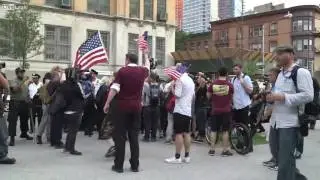 Confrontations At Flag Burning Demonstration!