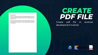 Create PDF Document in Android Studio | Android PDF Create Tutorial | IText | Kotlin android