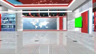 News Studio Free Background Video Green Screen, Best Green Screen Effects Virtual Set 001 #3