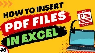How to Insert PDF in Excel | How to Insert PDF file in Excel | Link PDF in Excel Worksheet