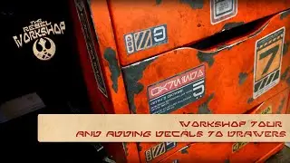 Workshop tour and adding decals to drawers