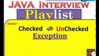 Checked vs Unchecked Exception || JAVA Interview Playlist || HINDI
