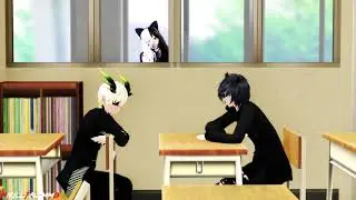 [MMD x OC x Friends x Boyfriend + DL] || Author & Kostya and Maryana【When you see your OTP together】