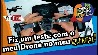FIZ UM TESTE COM O MEU DRONE NO MEU QUINTAL!