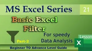 Basic Excel Filter part 2 | Microsoft Excel Series | More Filter option for quick data analysis
