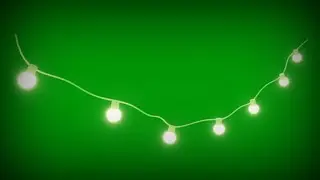 Green screen string lights | Lights green screen video | Hanging light green screen animation effect
