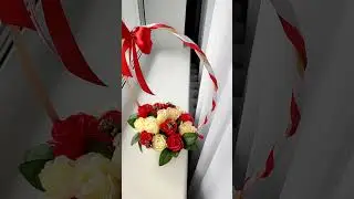 Букет из мыльных роз в корзине