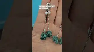 ⚠️РАСПРОДАЖА⚠️ Плисовый шёлковый малахит Серебро родированное. 