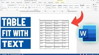 How to automatically adjust table columns to fit with text in Word