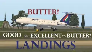 Great VS Excellent VS Butter Landings! - X-Plane 11 Landing Comparison - 