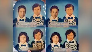 Restauração de foto antiga e danificada