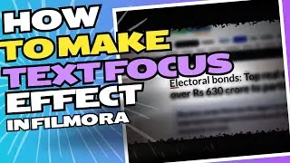 How Nitish Rajput Made This effect |Text Focus effect In Filmora #filmora13 #WondershareFilmora