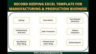 👉RECORD-KEEPING EXCEL TEMPLATE FOR MANUFACTURING BUSINESS