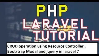 Advance CRUD Operation using Resource Controller, Bootstrap Modal and jquery part - 13 (Hindi/Urdu)